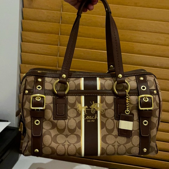 Coach Large Double Zip Satchel - Brown PVC - Picture 11 of 11